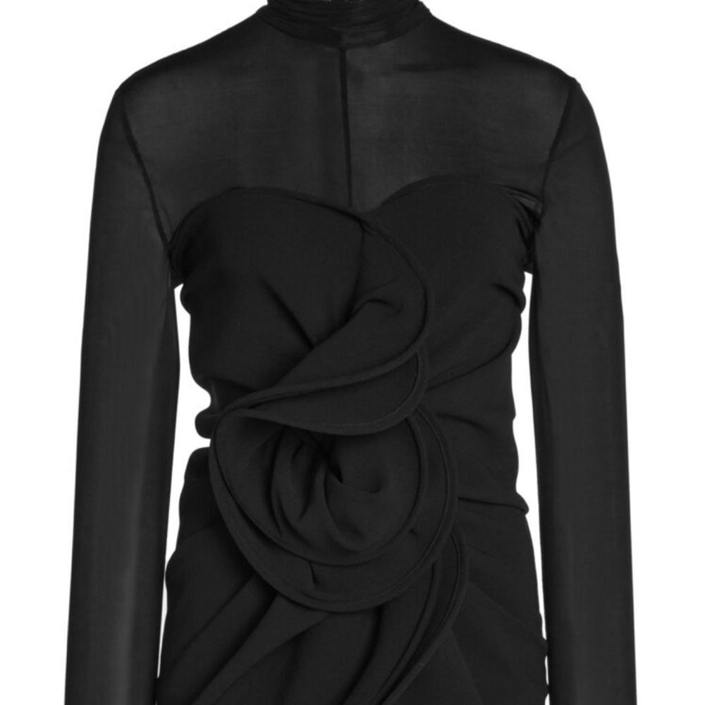 Elegant Black Long Sleeve Dress